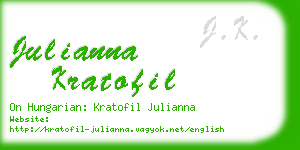 julianna kratofil business card